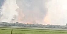 Photo of حريق وانفجار ذخائر في قاعدة روسية في القرم